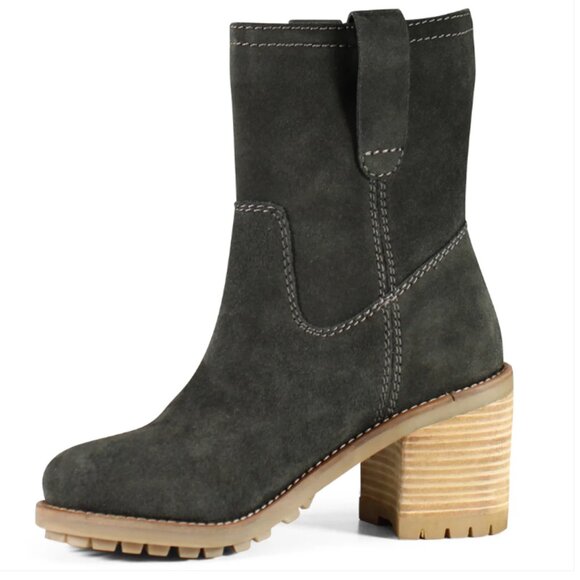 NEW DIBA TRUE Suede Chloe Mae Mid Shaft Boots in camel for women 825 4m2 - Picture 6 of 12